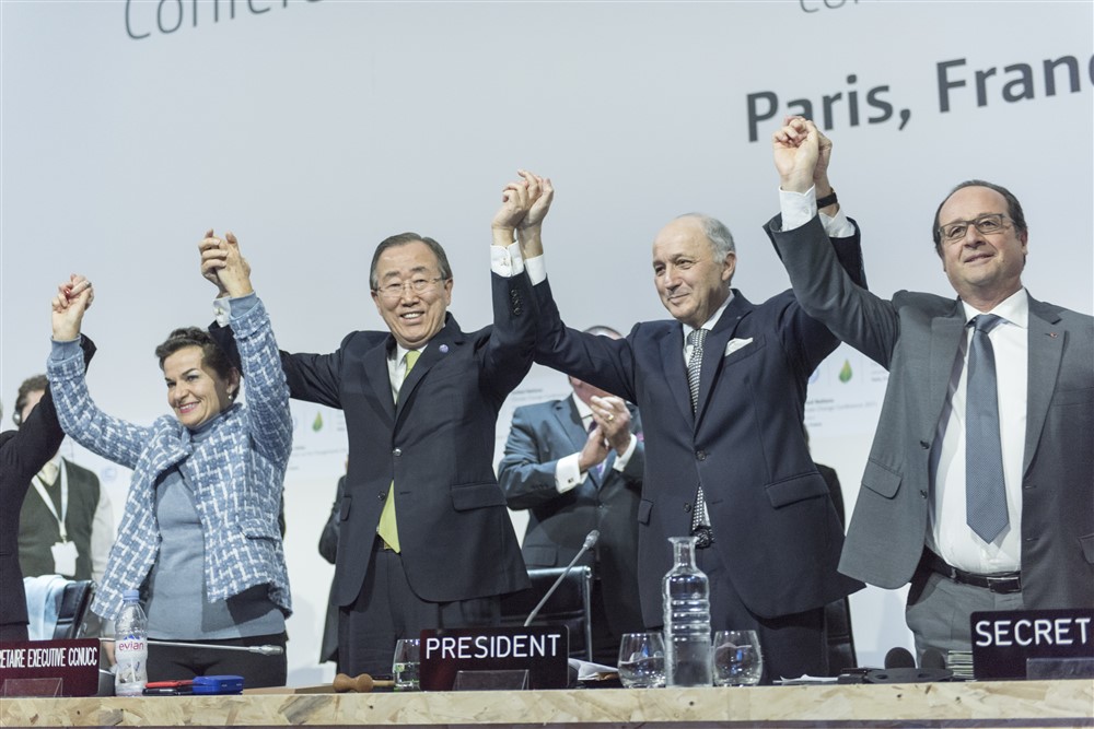 Closing Ceremony of COP21, Paris. UN Photo/Mark Garten