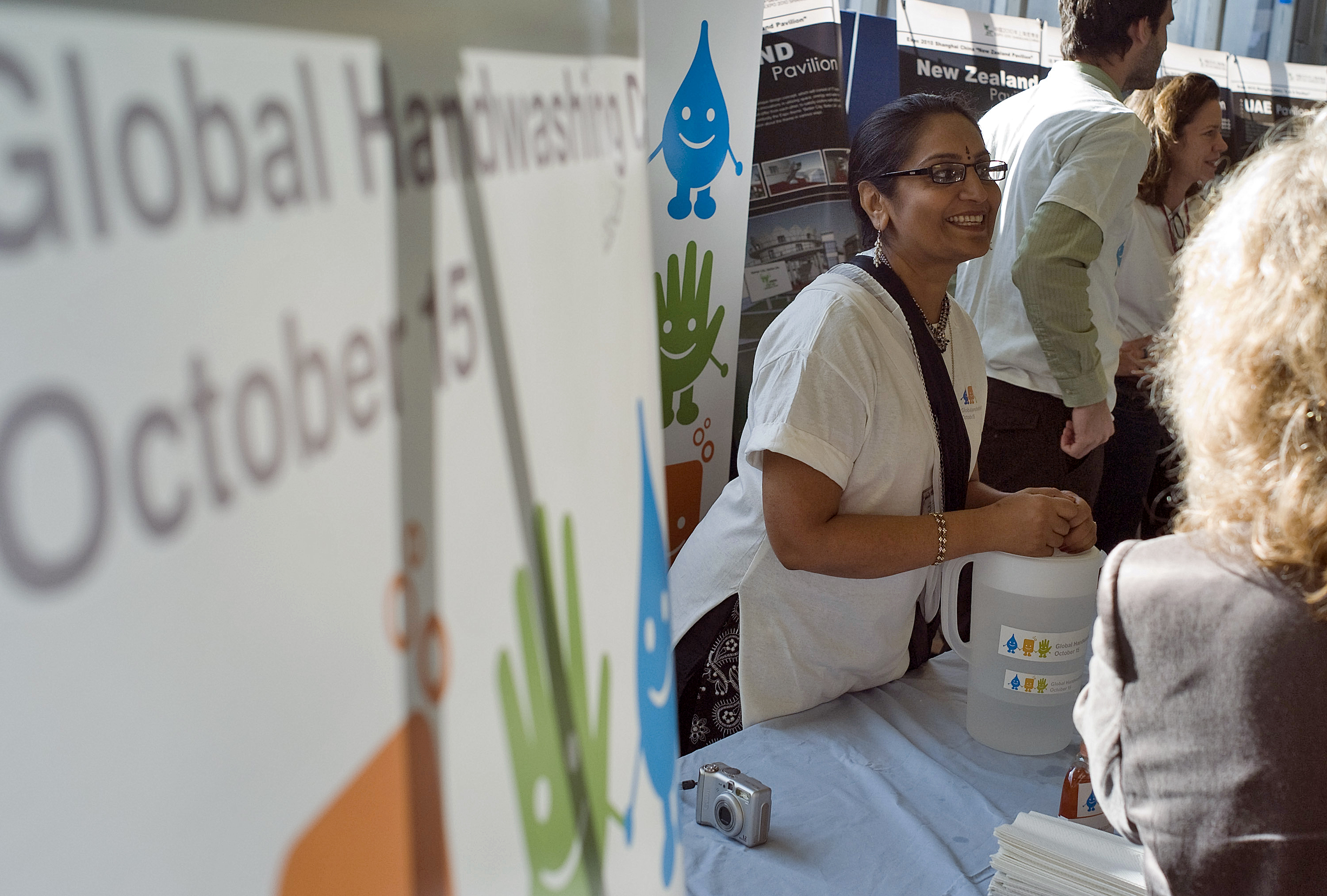 The first ever Global Handwashing Day observed in 2008. UN Photo/Mark Garten