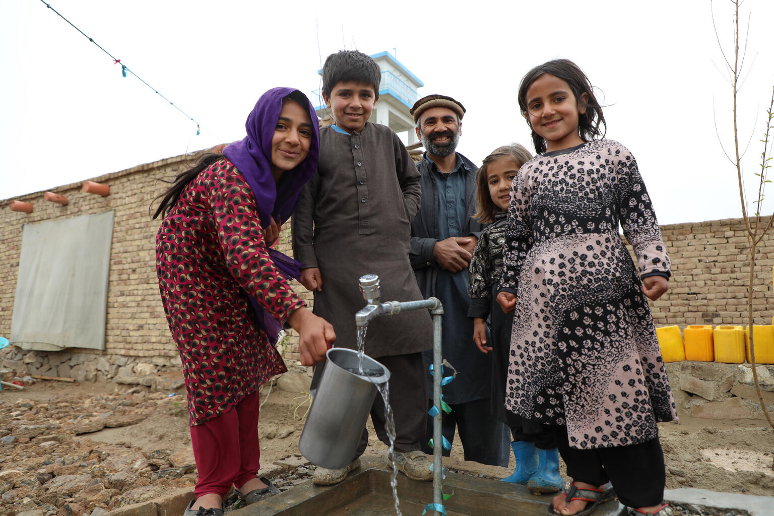 Abdul Qayoum 43 is a residents of Kochi Abad village, Bagrami district of Kabul province, he has 9 children (6 girls and 3 boys). Qayoum and his family fled from Surkhrod district of Nangahar province due to security conflict. “Our children were walking a long distance to bring water from my neighborhood village. Now, it’s in our finger tipes to fill a glass of water and drink it safely. I thank UNICEF and it’s partner who helped us to bring the water in our own house.” UNICEF supported 272 IDPs and return WASH is critical to the Sustainable Development Goals (SDGs).