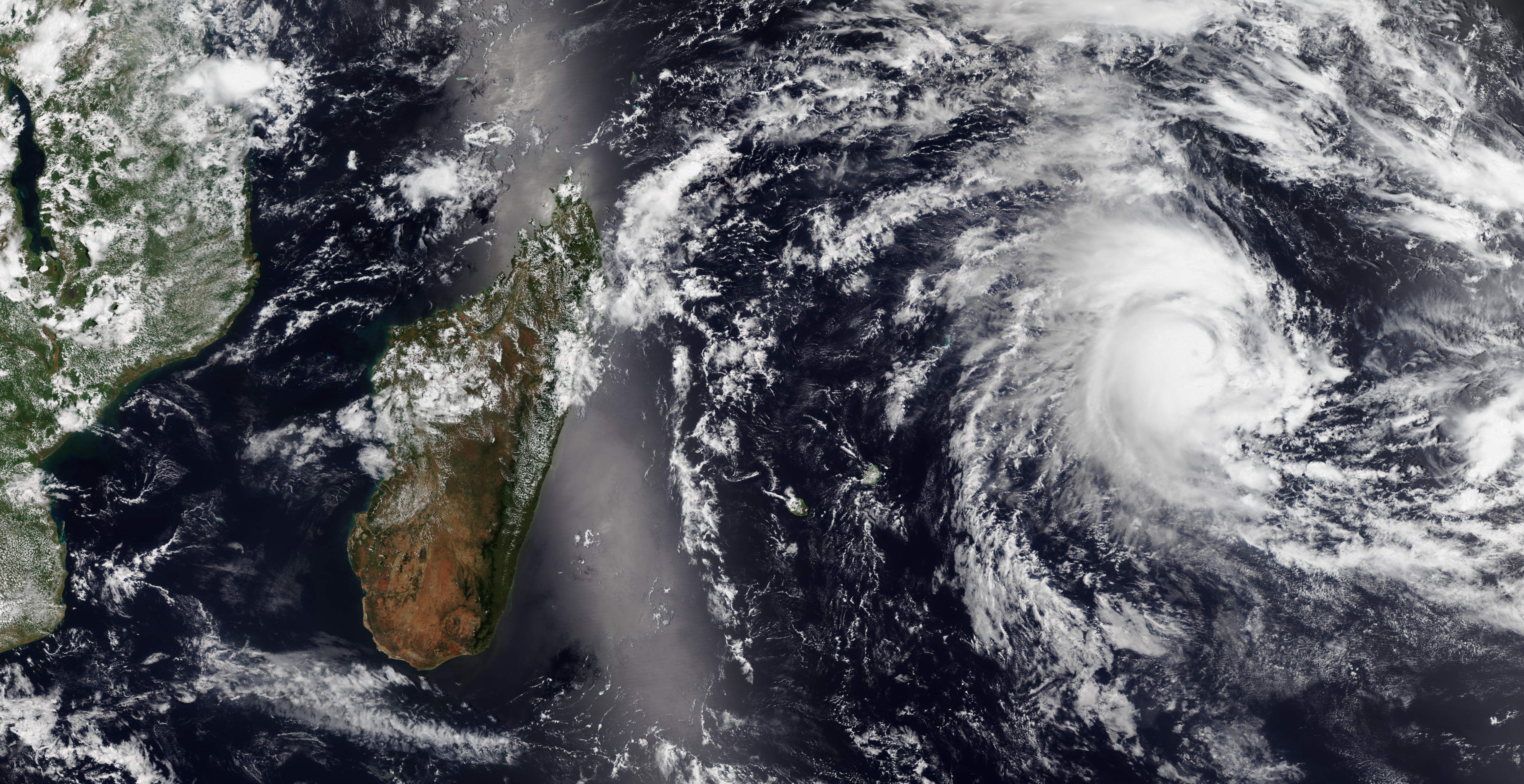 Image of a storm from space